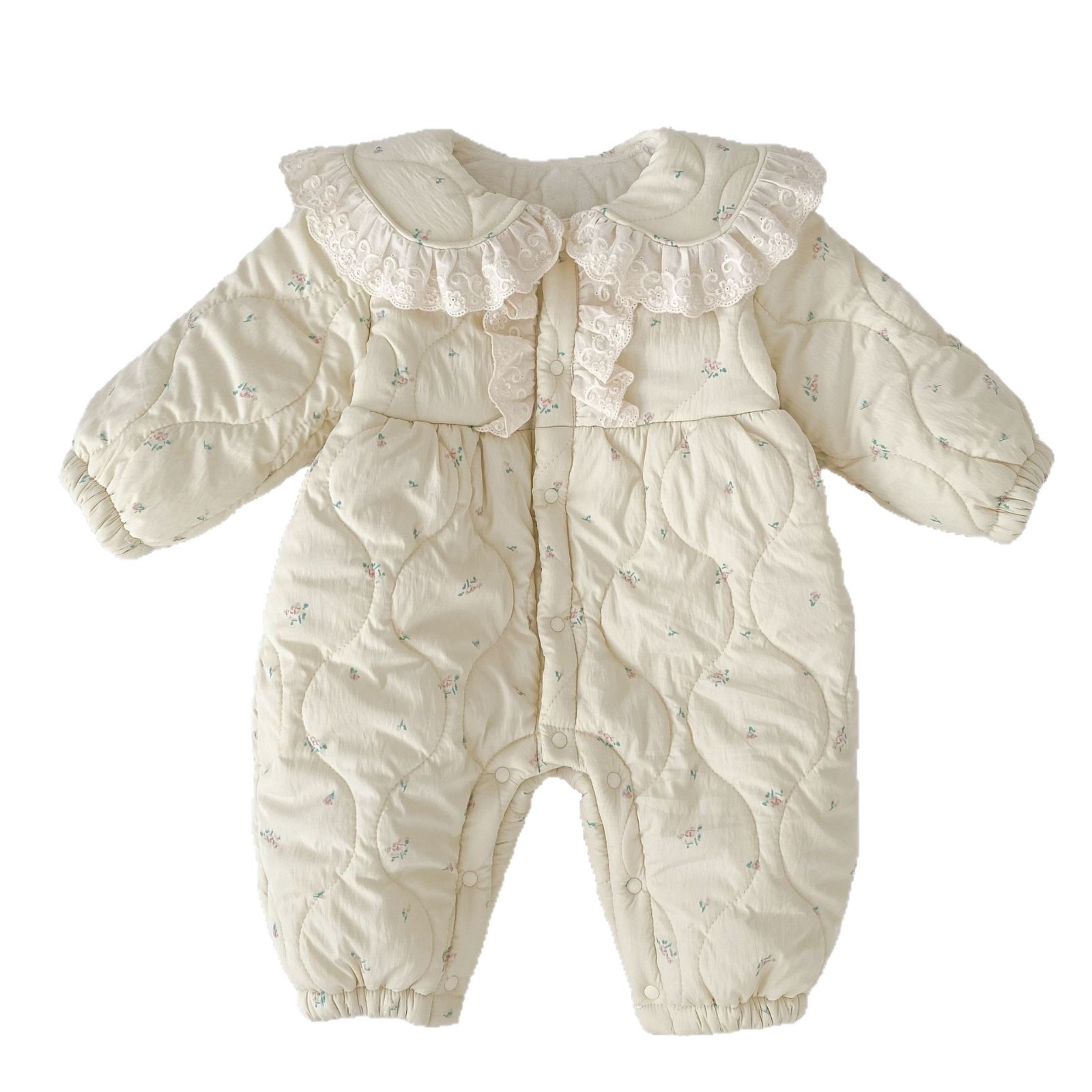 Newborn Baby Girl Romper Floral - 2025 Winter New Baby Girl Long