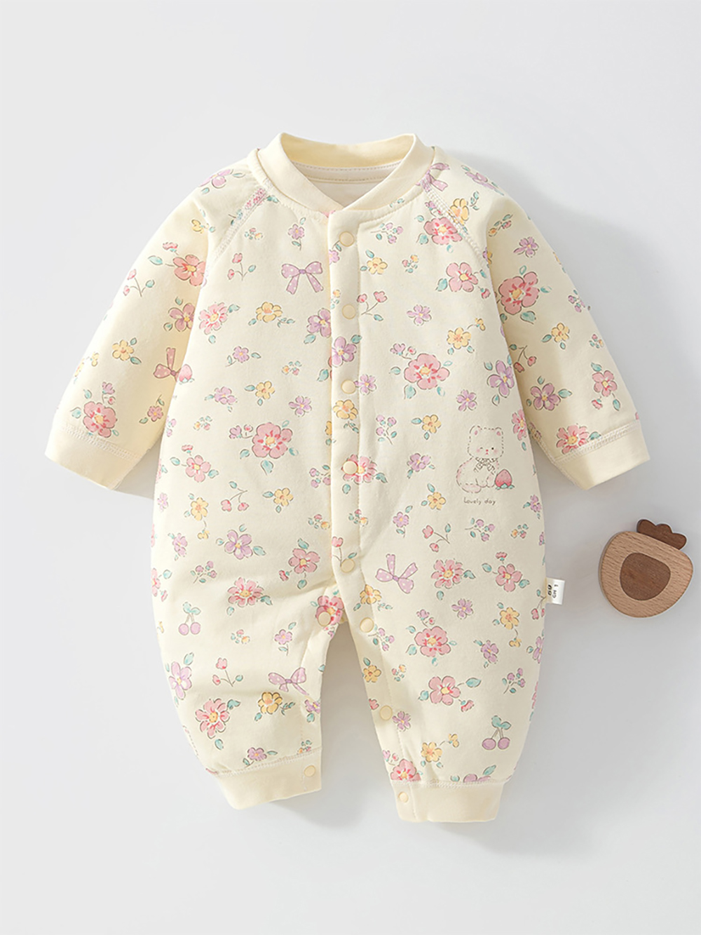 Newborn Baby Girl Romper Floral - MILANCEL Winter Newborn Baby Romper 0-24M