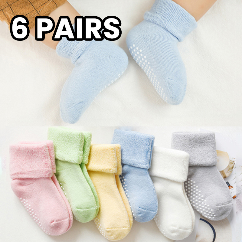 6 Pairs Thickened Fleece Child - огляд і ціна Unisex Baby Socks Non Slip