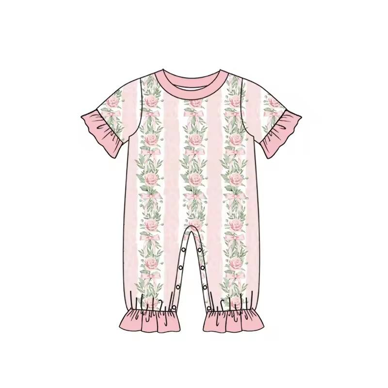 New Born Baby Girl Bow Pattern - огляд і ціна Cotton Baby Onesies Zipper