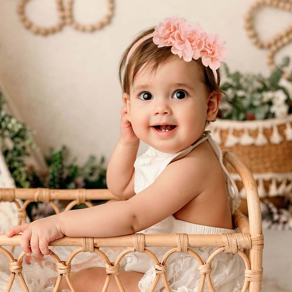 3Pcs Chiffon Flower Headbands  - огляд і ціна Baby Gear