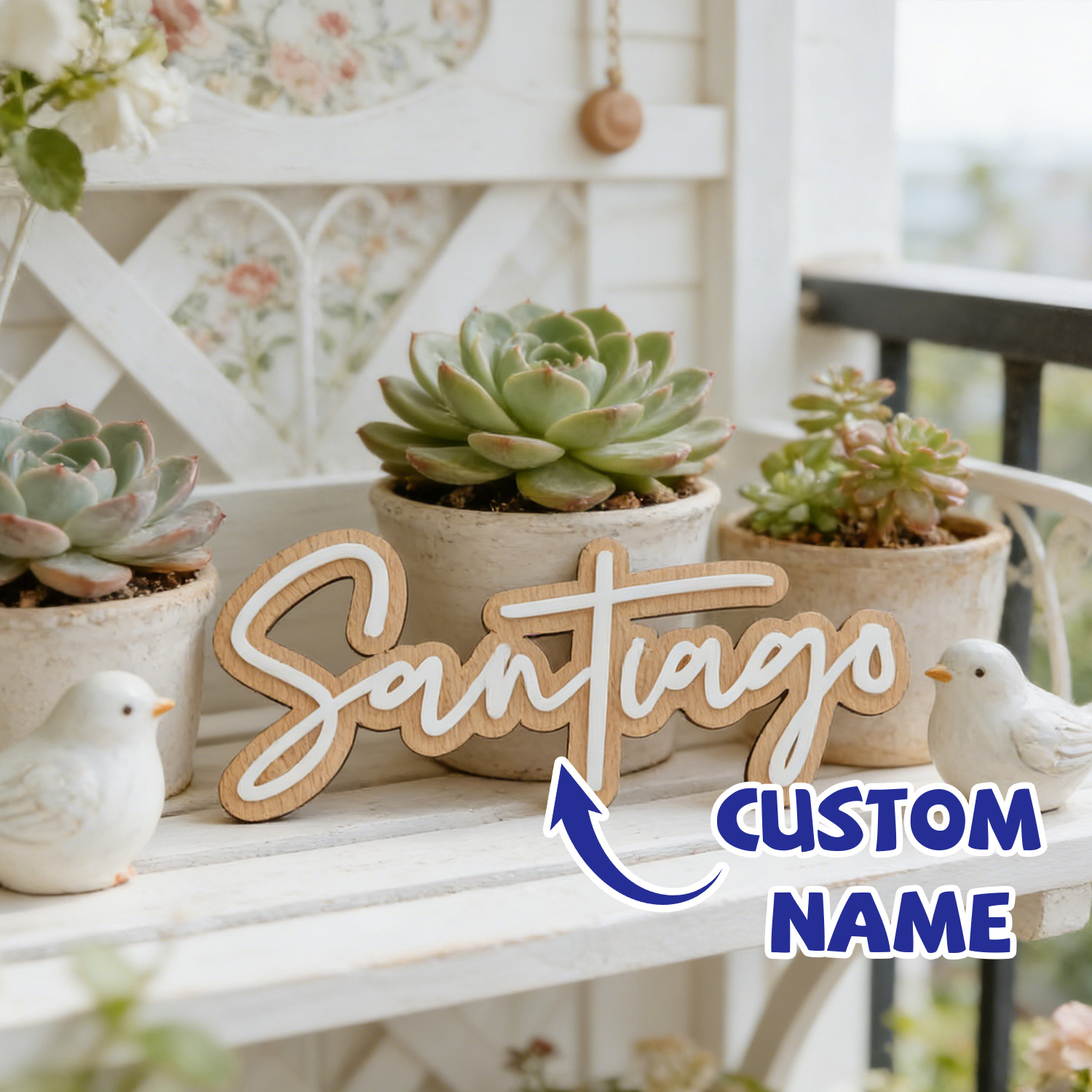 1Pc Custom Name Cute White Woo - огляд і ціна Nursery