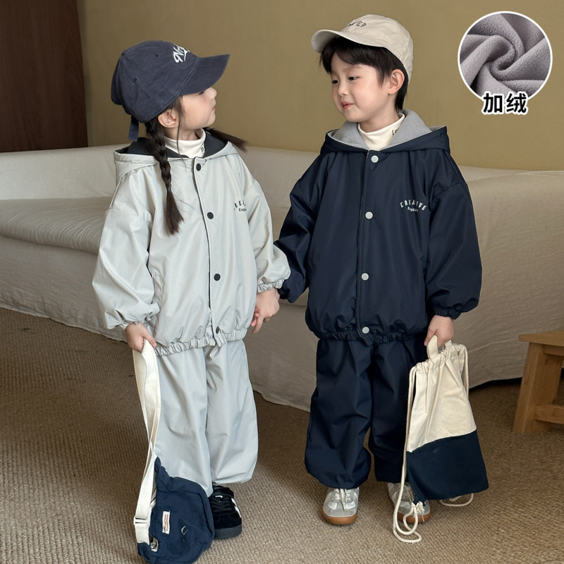 Boy Girl Hood 2piece Set Baby  - огляд і ціна Toddler Boy Winter Fleece Jacket
