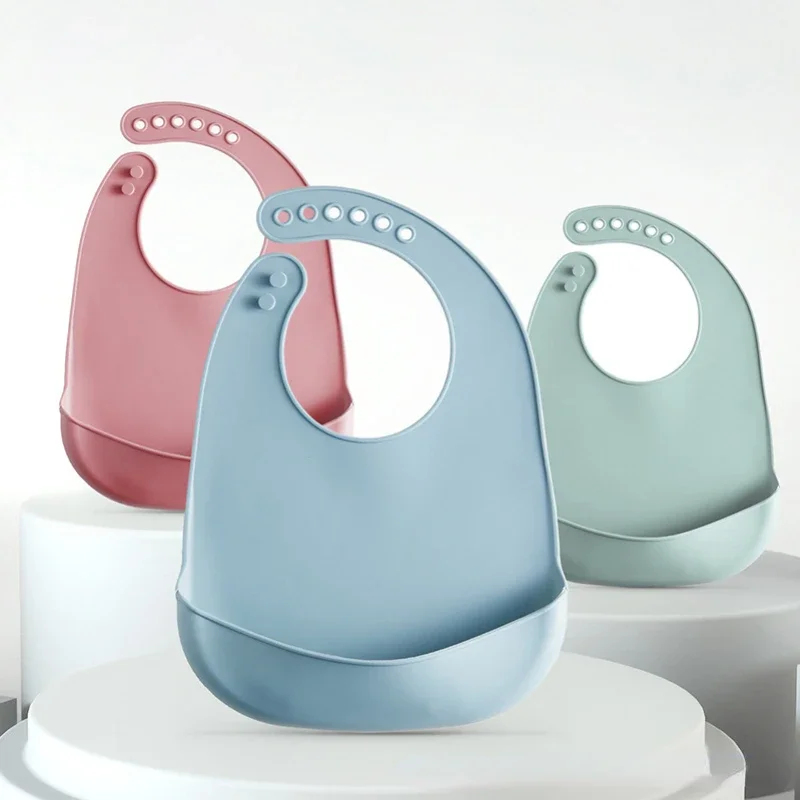 1-4Pcs Baby Bib Adjustable Wat - огляд і ціна Waterproof Baby Bibs Silicone